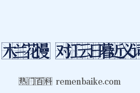 木兰花慢·对江云日暮近义词是什么意思的图片